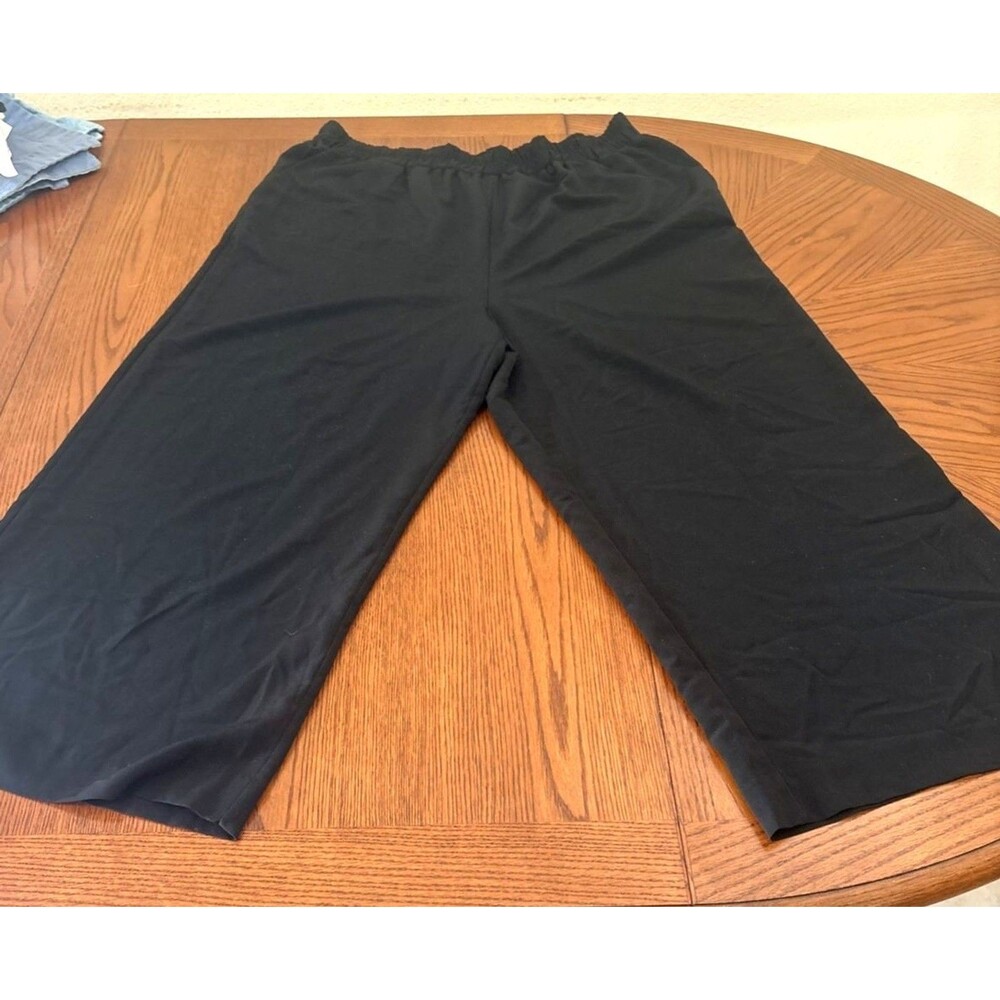 Metaphor Women’s Wide Leg Elastic Waist Dress Pants Black XL